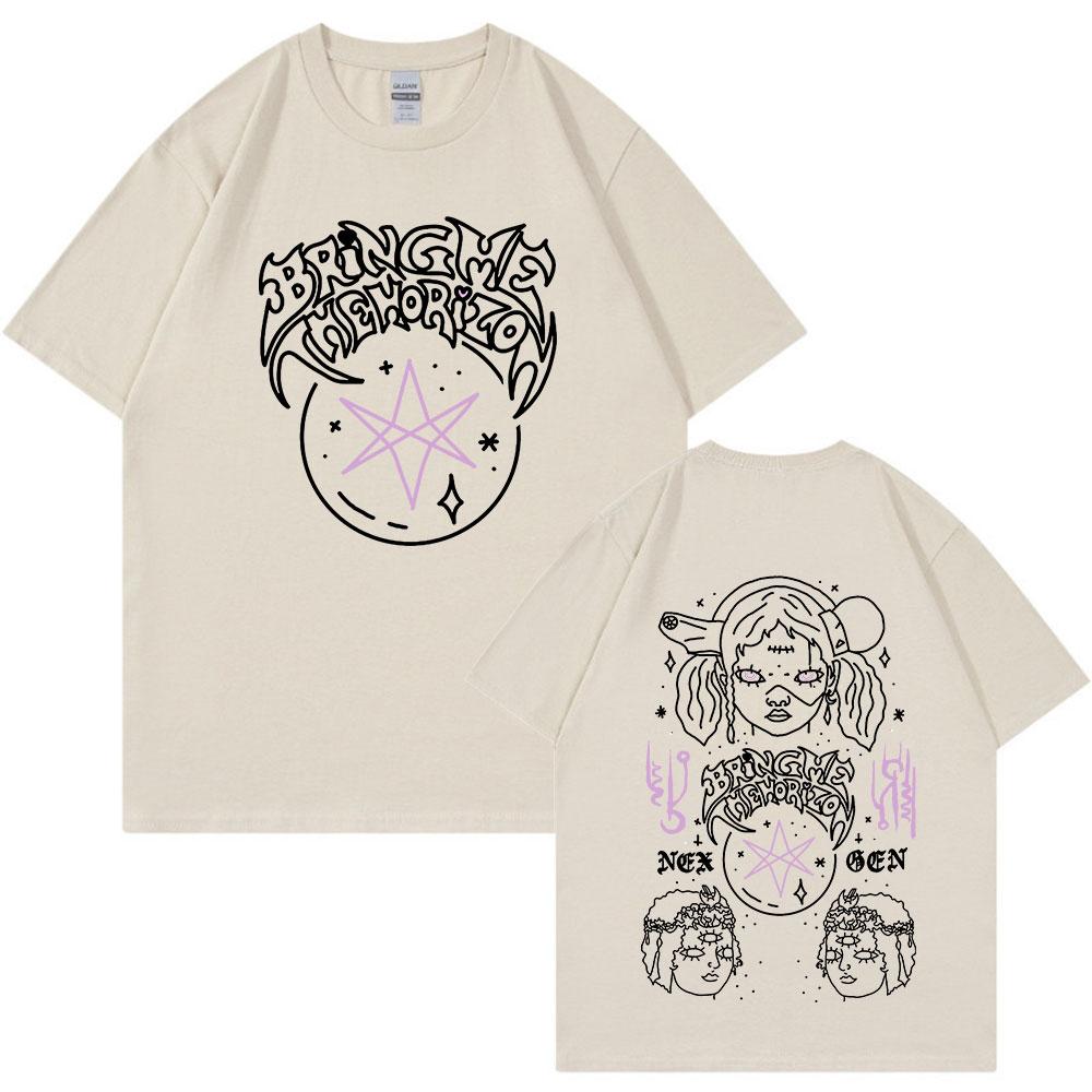 BMTH BringMe TheHorizon Album Post HuUnisex Nex Gen Tshirt Heavy Metal Rock Band Tshirt Unisex Fashion Hip Hop Short Sleeve Tshirts