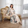 SW0910 Middle Eastern Inspired Muslim Women's Printed Abaya Dress