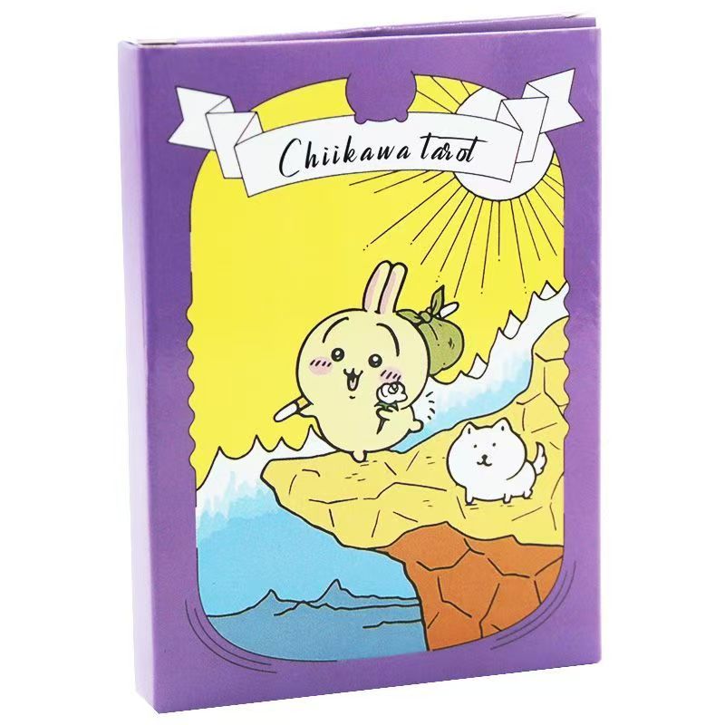 Колода Таро Kawaii Chiikawa 10,4*7,3 см - 22 карты Старших Арканов из аниме-коллекционных колод Таро - милые гадальные карты Hachiware и Usagi