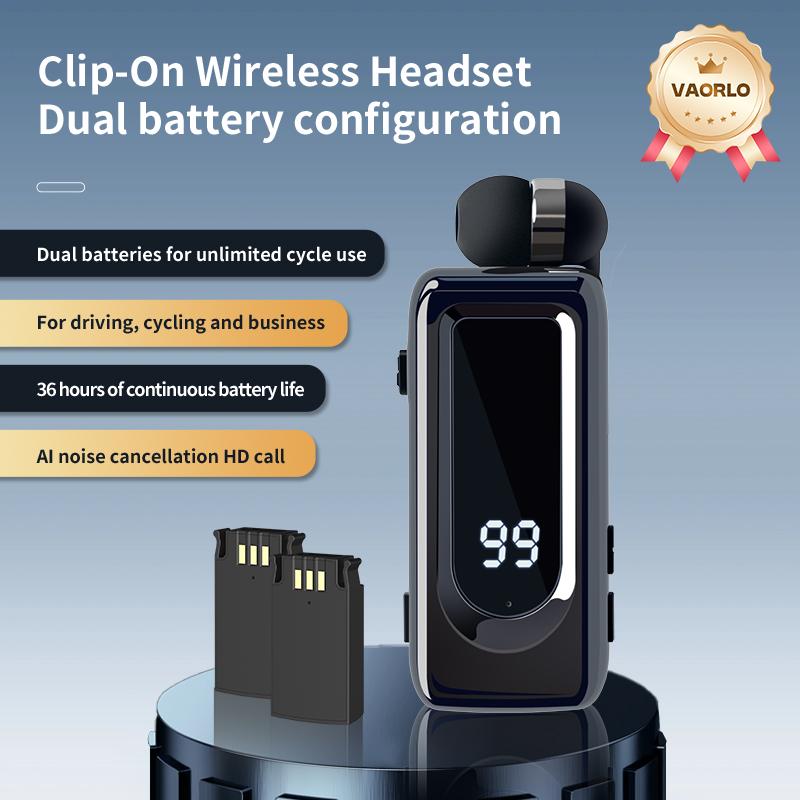 D70Pro Петличные Бизнес Bluetooth 5.4 Наушники Время разговора/музыки 36 часов Светодиодный цифровой дисплей С микрофоном Гарнитура с шумоподавлением