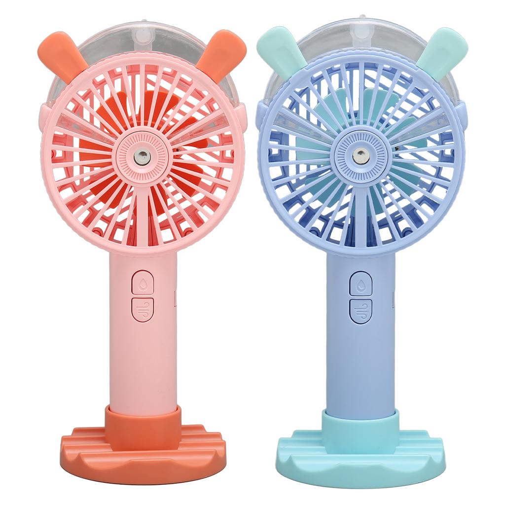 Ручной вентилятор с автоматическим распылением, USB-зарядкой, гуманизированной конструкцией решетки, низким уровнем шума, 3 скоростями, портативный вентилятор