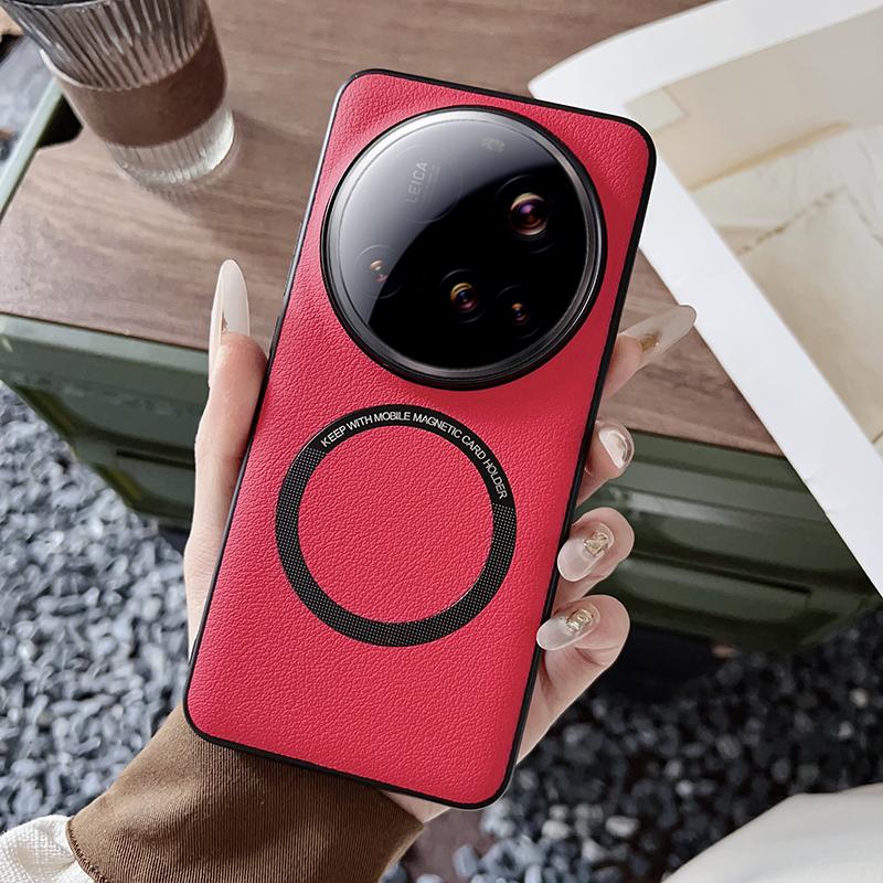 For Xiaomi 15 Ultra Magnetic Case Anti-Drop PU Leather + TPU Cover