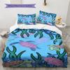 Hawaii Turtle Art Pattern Bedding Set Quilt Cover Pillowcase Home Decor Gift (1 * duvet cover + 2 * pillowcase, without core)