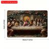 Mfoever d Flat cm Decorative Wooden Plaque The Last Supper In Ornate Setting Wooden Material Perfect for Home Kitchen Garden Bedroom Bar