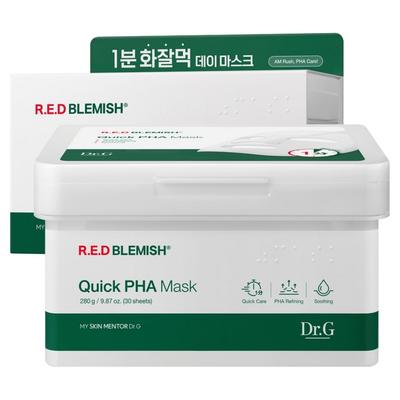 Маска Dr.G Red Blemish Quick PHA, 30 листов, 1 упаковка