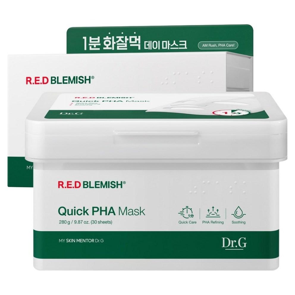 Маска Dr.G Red Blemish Quick PHA, 30 листов, 1 упаковка
