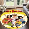 Bob's Burgers Printed Round Rug Carpet Chair Rug Area Rug Entryway Doormats,for Office Chair Living Room Bedroom Kitchen Room.