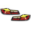 GTS OLED Style LED Tail Lights Dynamic Turn Signal Fit For 5 Series G30 M5 F90 Pre‑Facelift 2017 to 2020 Black Red