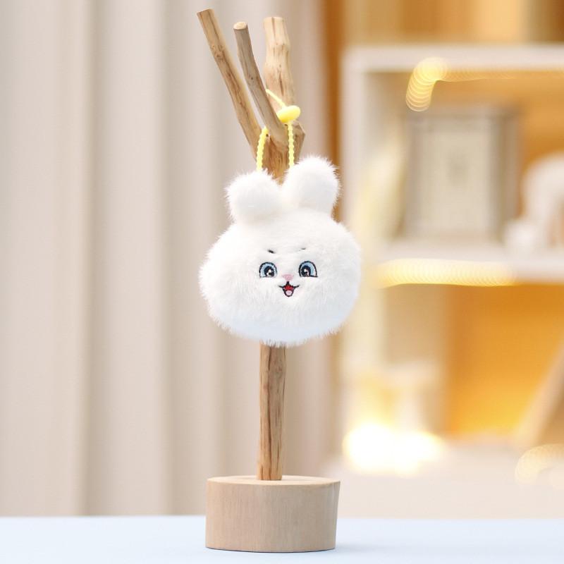 Rabbit Panda Cat Key Chain Cartoon Girl Backpack Decorative Pendant Doll Plush