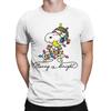 Unisex Unisexs Snoopy Be Happy T Shirts Pure Cotton Clothes Awesome Short Sleeve Round Neck Tee Shirt Summer Tshirts