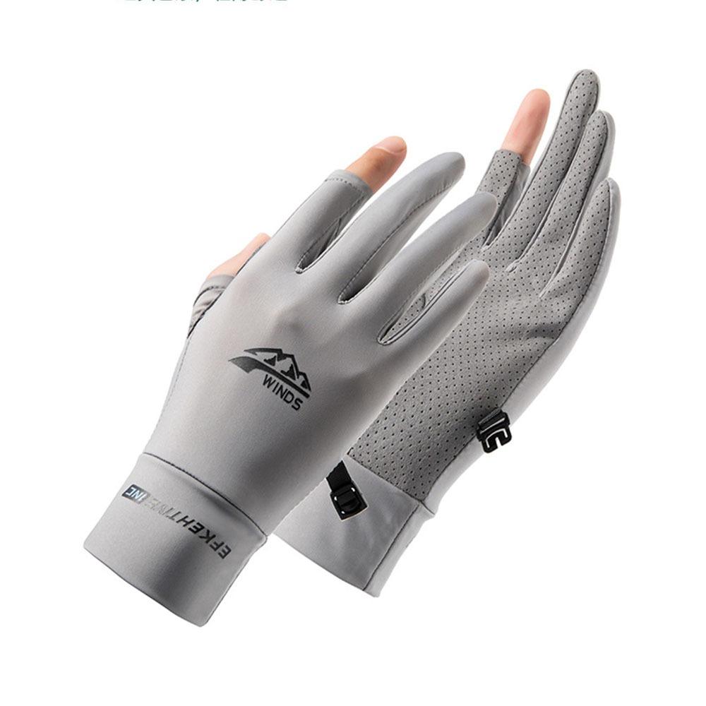 Противоскользящие перчатки Ice Silk Солнцезащитные перчатки для велоспорта Модные перчатки для рыбалки Спортивные перчатки
