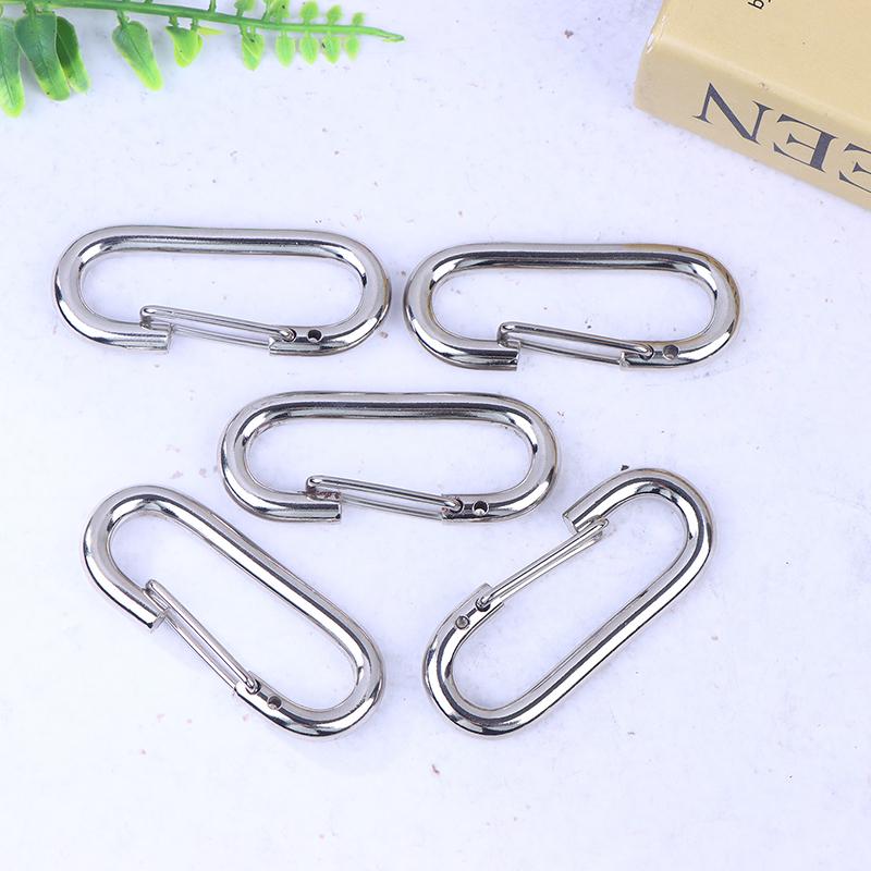 1/3/5 шт. Металлические овальные брелоки Карабин Защелкивающиеся крючки Пружинные открывающиеся пряжки Для DIY Соединитель собачьей цепи Подвески Брелок для сумки