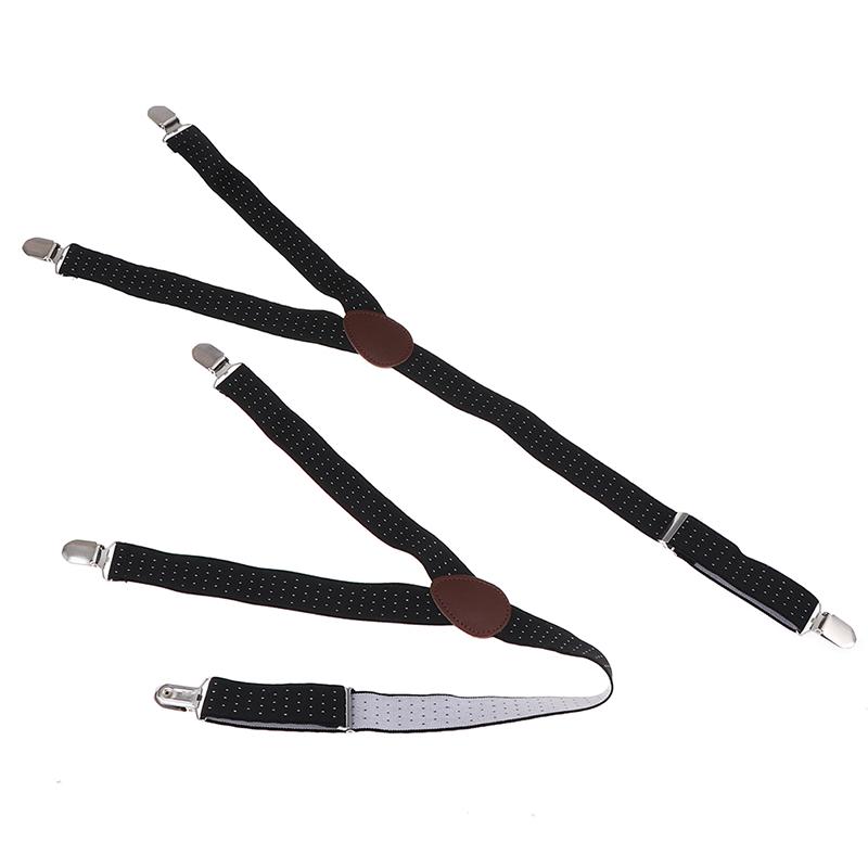 1 пара мужских подтяжек для рубашки, военный держатель, нескользящие зажимы, подвязки для ног