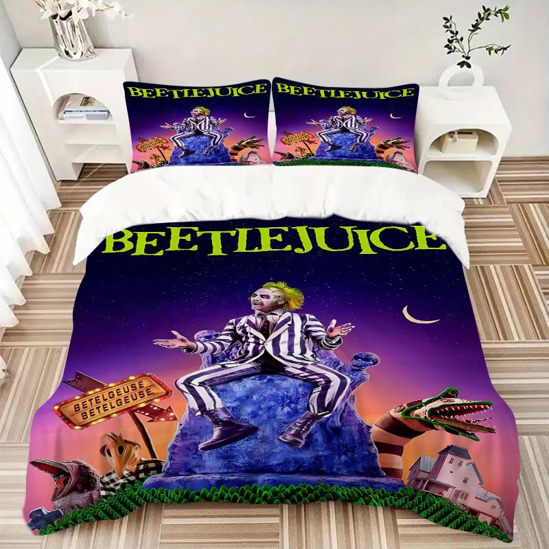 3pcs Beetlejuice Cover Set,Soft Comfortable Duvet Cover,Guest Room (1*Duvet Cover + 2*Pillowcases, Without Core) yy251024159