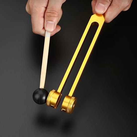 128 Hz Tuning Fork Metal Sound Vibration Tool for Relaxation And Body Awareness Easy to Use Tuning Fork with Mallet And Storage Pouch