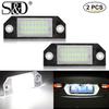 2Pcs High Power Xenon White LED Car Number License Plate Lights Accessories Lamps Canbus 12V For Ford Focus C-MAX Focus MK2