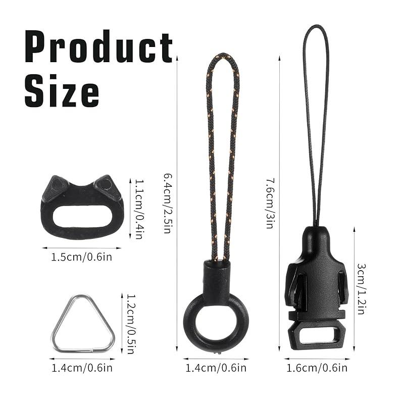 8 шт. быстросъемных пряжек для ремня DSLR-камеры, треугольные адаптеры с ABS-крышкой, мини-соединители с разрезным кольцом для камер