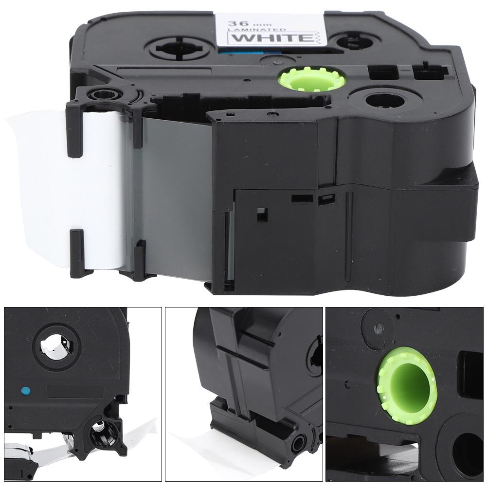 36 мм ламинированная лента для этикеток черного цвета на белом фоне подходит для TZe-261/661 PT-9700/P980/P9500