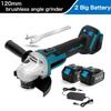125mm Brushless Angle Grinder Cordless Polishing And Grinding Machine Portable Cutting Power Tool