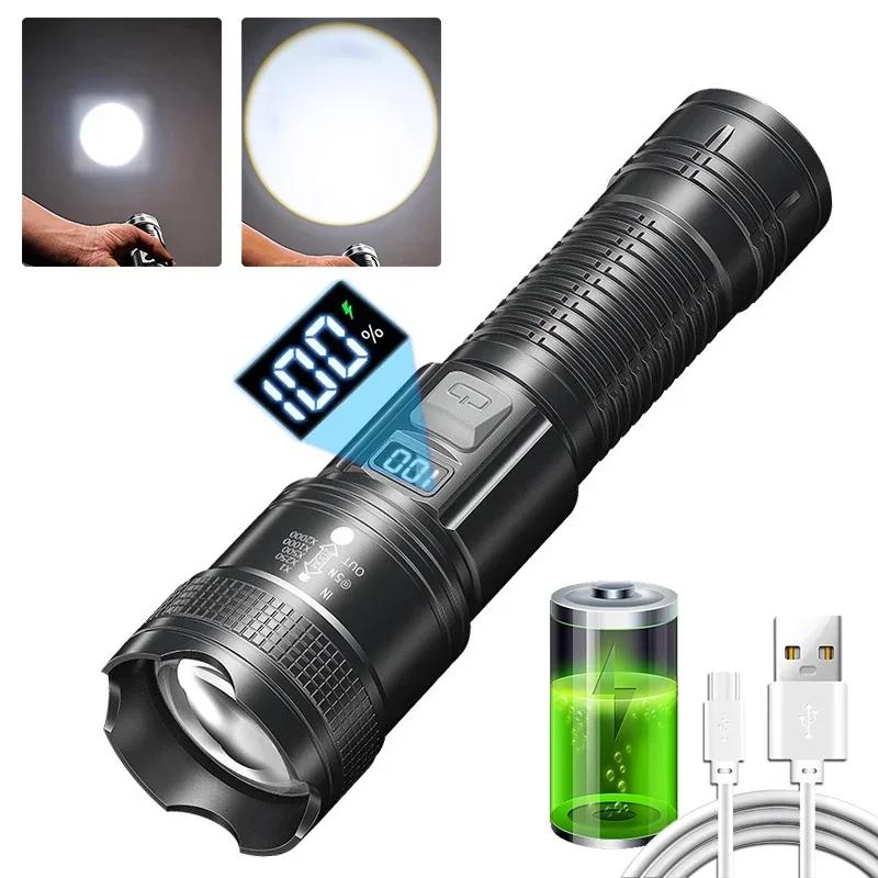 2000LM P50 Flashlight Super Bright USB Rechargeable Tactical Zoom Waterproof LED Torch Lamp Outdoor Camping Fishing Lantern