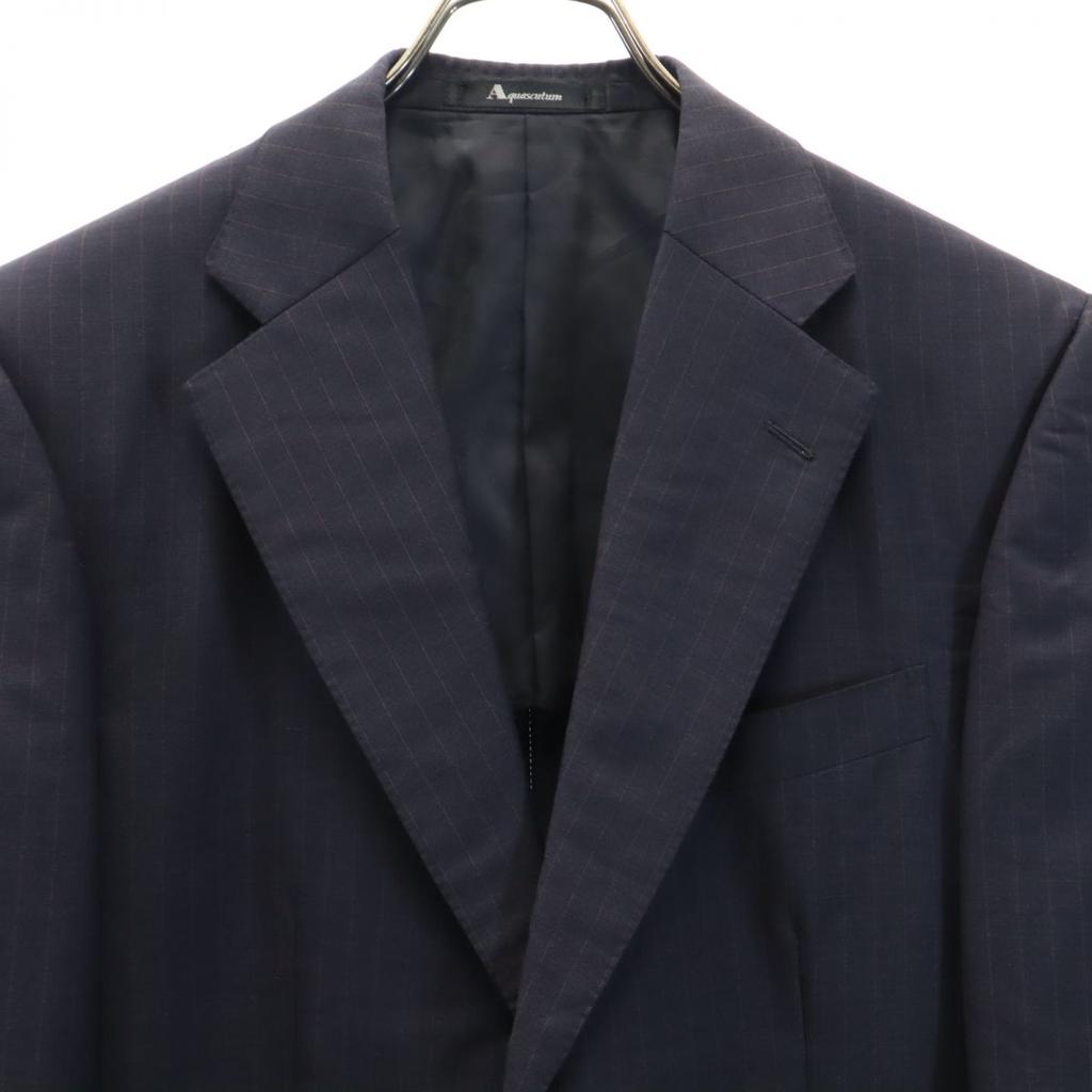 Aquascutum Made In Japan Mohair Blend Suit Setup 90A4 Navy Men's Used