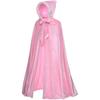 Single-layer Halloween cape with a hat, featuring a fluffy trim, a winter cape design, a hood, and ties, in a European and American style