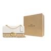 COACH Eliza Artificial Leather With Cow Split Leather Chain Bag, Small Square Bag, Shoulder Bag, Crossbody Bag Medium CP009-IMDQC