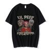 Графическая футболка унисекс с изображением рэпера Lil Peep, женская мода, винтажная футболка в стиле хип-хоп, для пар, повседневная, хлопковая, с коротким рукавом, оверсайз