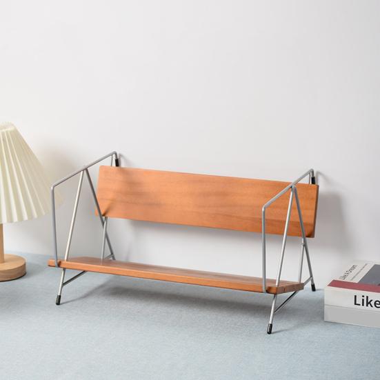 Скандинавский ретро книжная полка скамья стиль грецкий орех стеллаж для хранения настольный органайзер для журналов книг и декора стильный домашний офисный органайзер