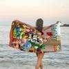 1pc Toy Story1 Beach Towel with Custom Name, Beach/Swimming/Bath/Picnic/Camping Towel, Suitable for Seaside Beaches