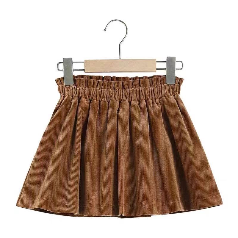 Новая детская полуюбка вельветовая полуюбка для девочек повседневная групповая полуюбка универсальная юбка юбка принцессы для девочек