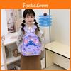 Flower Angel Cute Rainbow Cartoon Printed Children Backpack Daily For