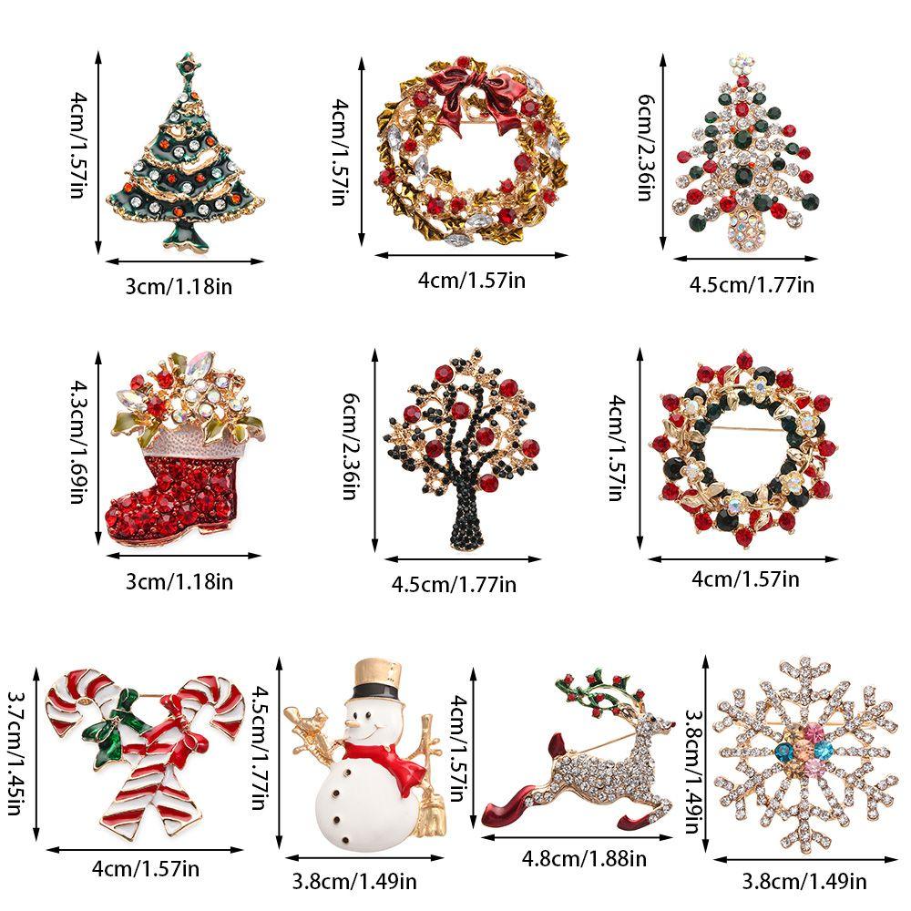 Стразы Модные украшения Рождественский подарок Рождественская брошь Значки Броши Значки Елка