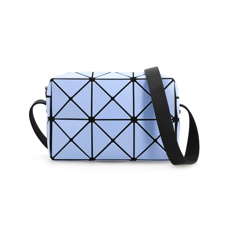 ISSEY MIYAKE Cuboid Polyvinyl Chloride Resin Shoulder Bag, Crossbody Bag Women's Light Blue BB41-AG661-71