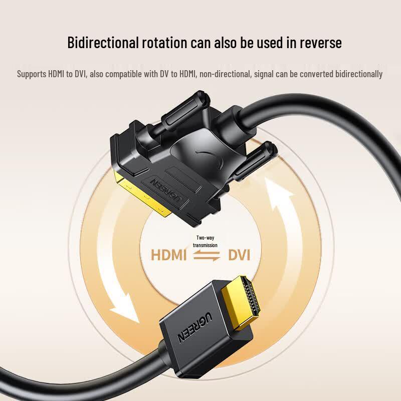 Ugreen HD106 Двунаправленный 4K 60Hz HDMI на DVI Кабель
