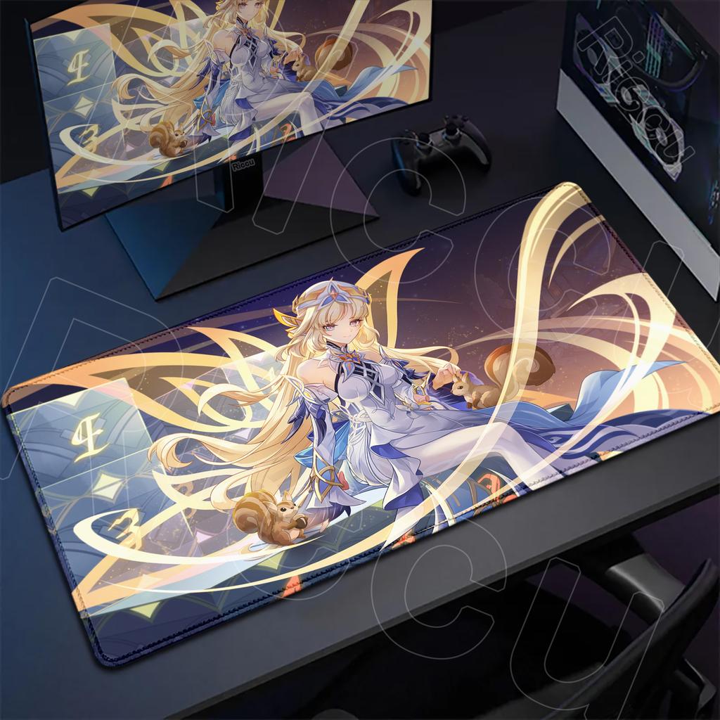 Игровой коврик для мыши большой Genshin Impact Николь Рейн XXL Офисные коврики Аксессуар для ПК Клавиатура HD Коврик для мыши Игровой Резиновый Расширяемый Коврик для стола