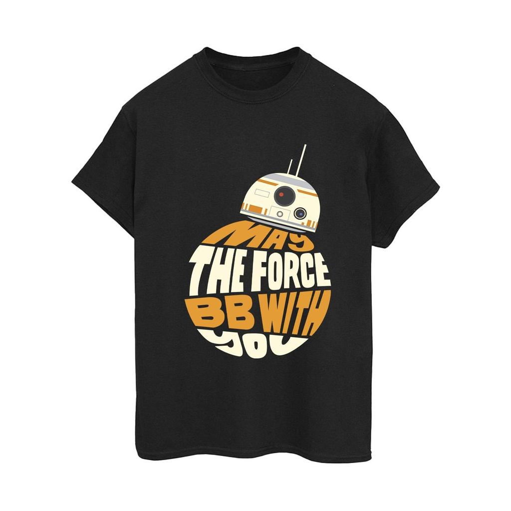 STAR WARS Женская/дамская майка The Force BB8 Cotton Boyfriend T-Shirt
