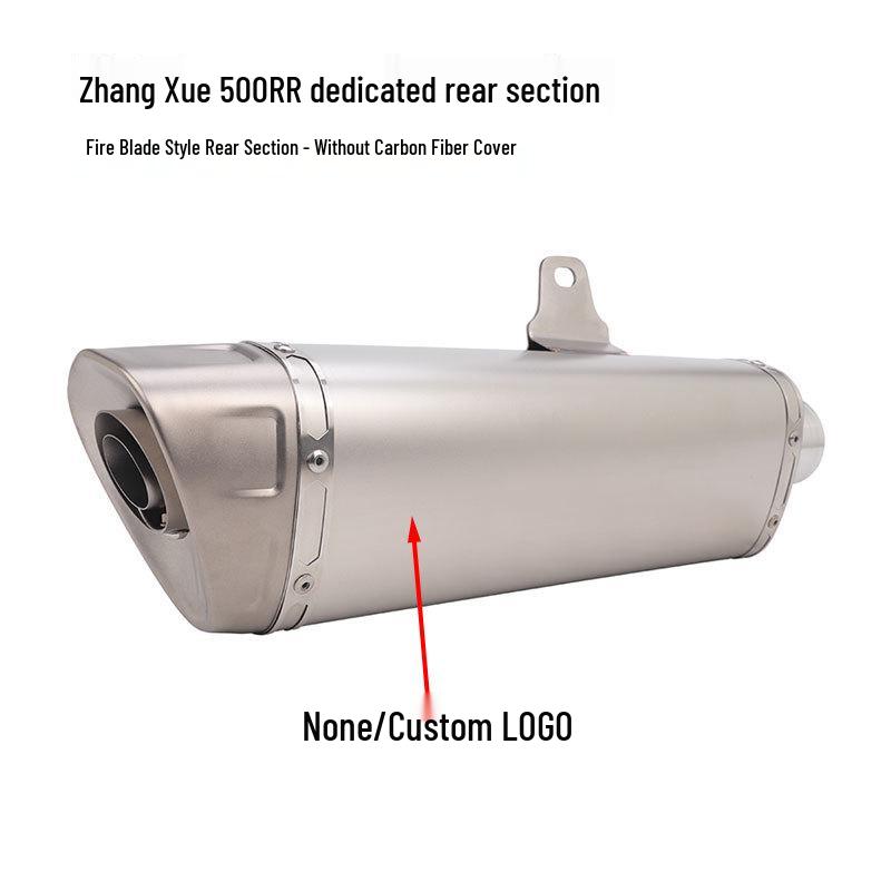 Модифицированный выхлопной трубопровод Zhangxue 500RR с клапаном - Передняя и задняя части