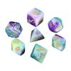 7 Pieces D4 D8 D10 D12 D20 Dices Bar Toys Board Game Acrylic Dices Polyhedral Dices Set for Card Games Math Teaching RPG