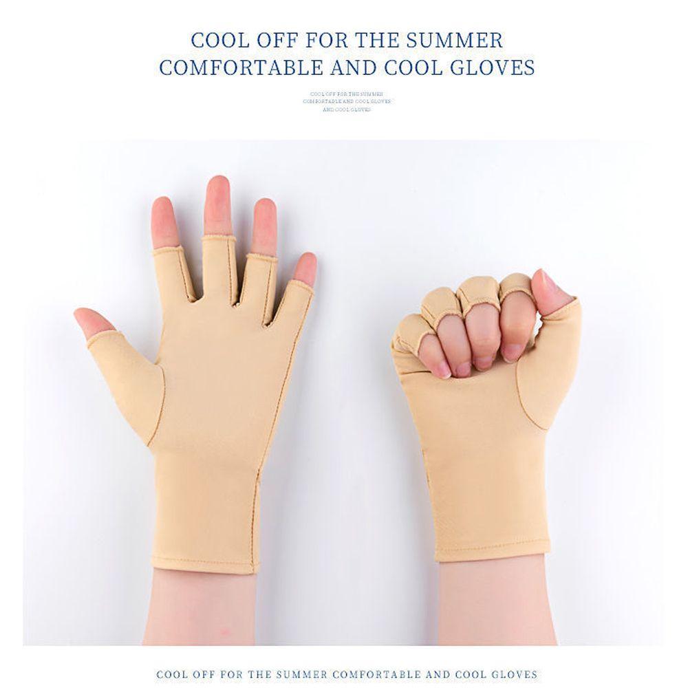 Spring Autumn Thin Short Summer Mittens Sun Protection Sports/Driving/Biking Half Finger Gloves