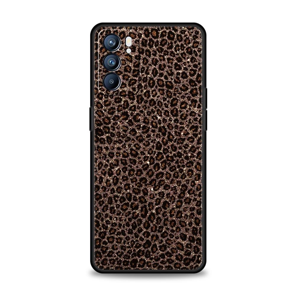 Модный чехол с принтом тигра и леопарда для Oppo Reno13 Reno12 Reno11 F Reno10 Pro A54 5G Find X5 A53 A52 A9 A17 4G A79 A80 A98