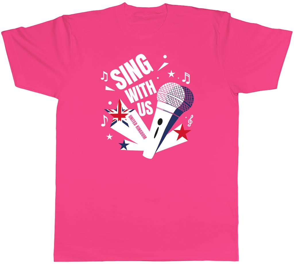 United Kingdom Music Sing with us Note karaoke Unisexs TShirt Tee Gift Top