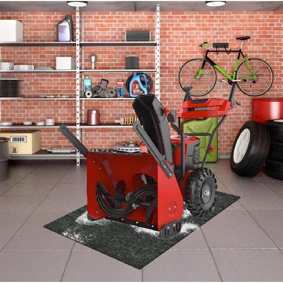 Коврик для снегоуборщика 3x4 фута, Впитывающий коврик для пола под снегоуборщик с клейкой основой для гаража
