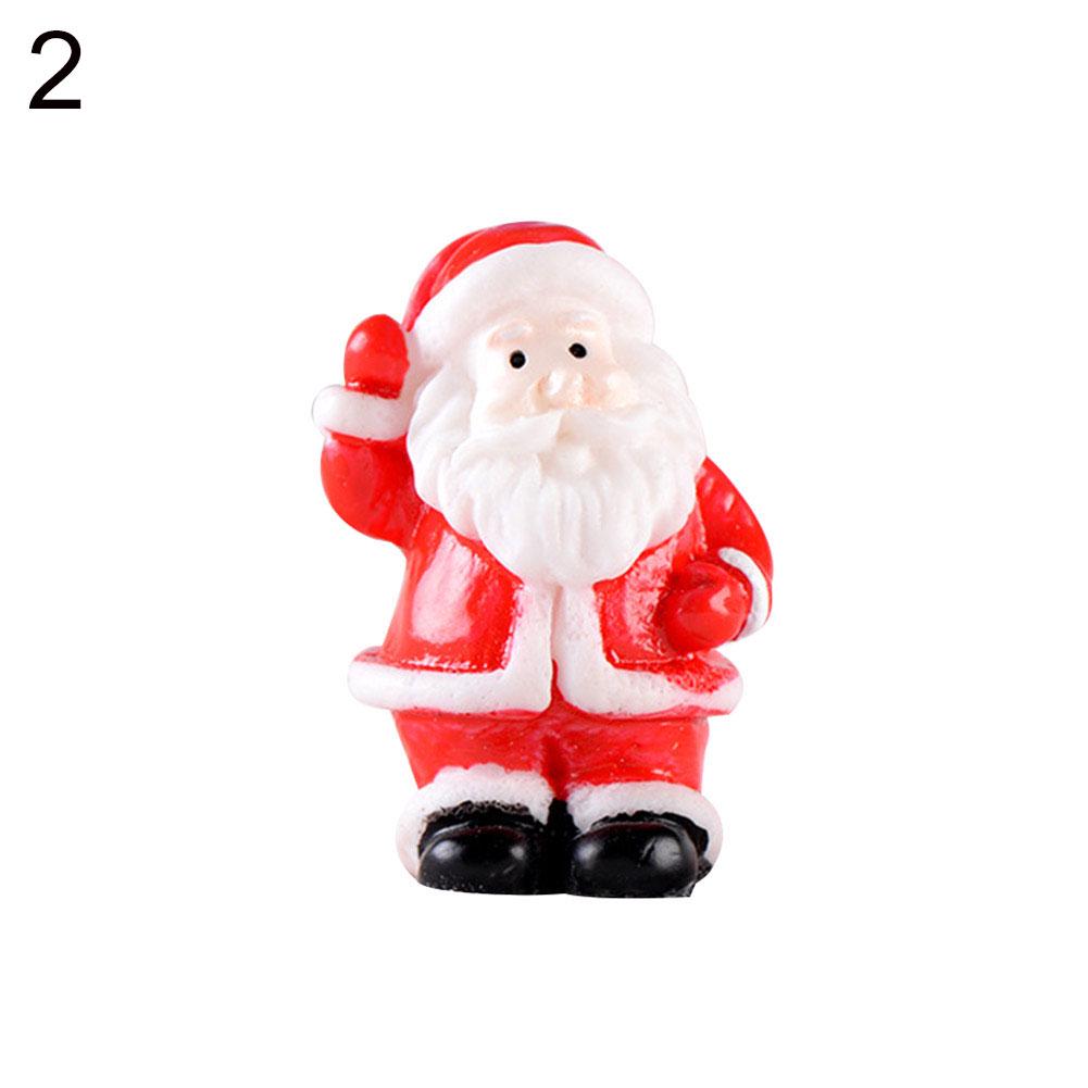 Мини-фигурка из смолы Рождественская елка Клаус DIY Садовая фея Санта Снеговик Украшения MIT