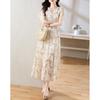 New Arrival French Style Summer Dress for Women with V-neck and Beautiful Waist Flounce
