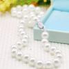 10mm Round White Pearl Shell Necklace Women Girls Hand Made Jewelry Making Design for Accessory Gifts For Mother