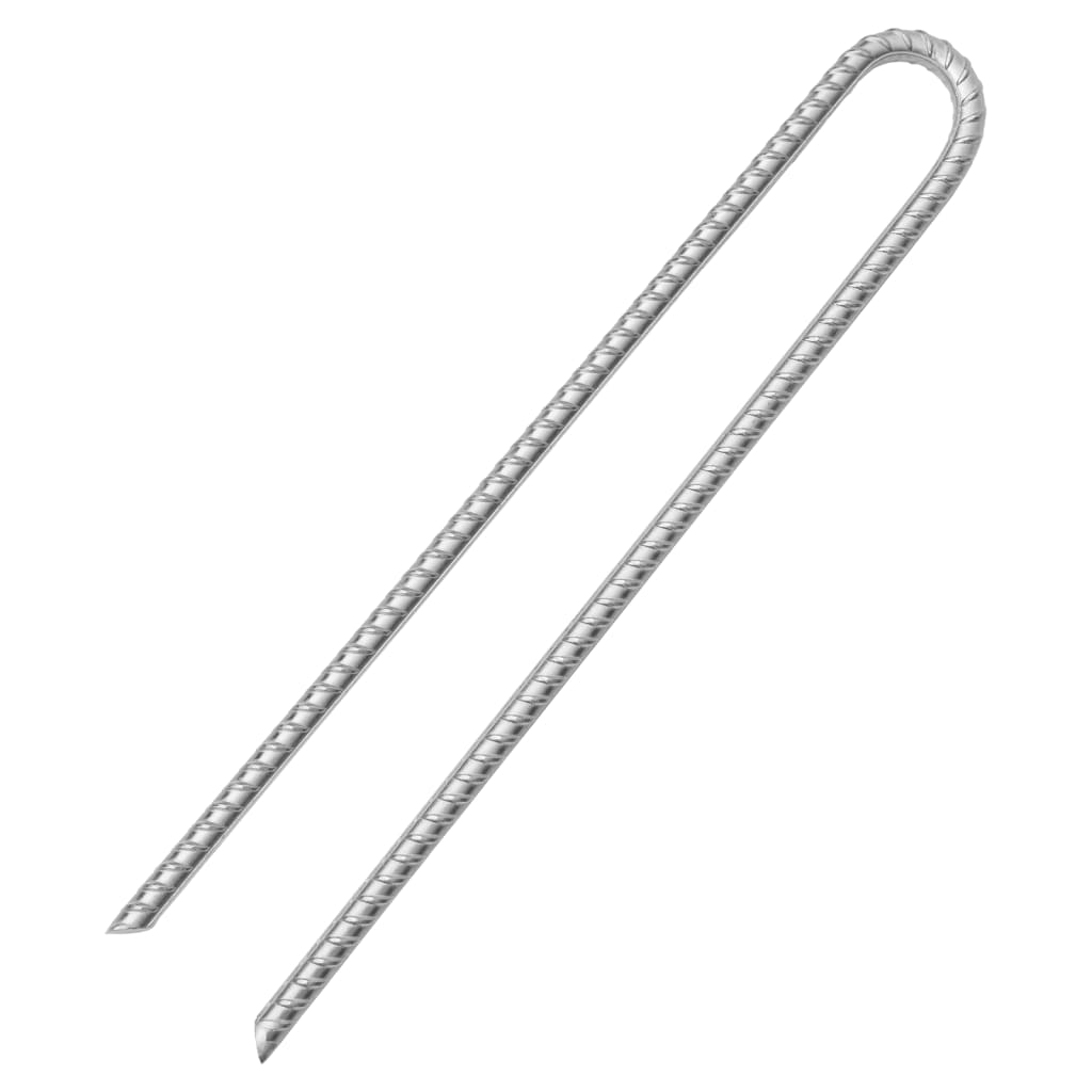 Vidaxl Śledzie Do Namiotu, 6 Szt., Kształt U, 41,5 Cm, Ø12 Mm, Stal