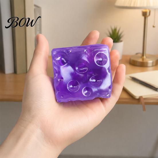 Stress Reduction Toy Shapeable Cheese Cube Squeeze Toy, Anxiety Relief Block Sensory Shape Fake Pinch Home Office Relaxation Tool