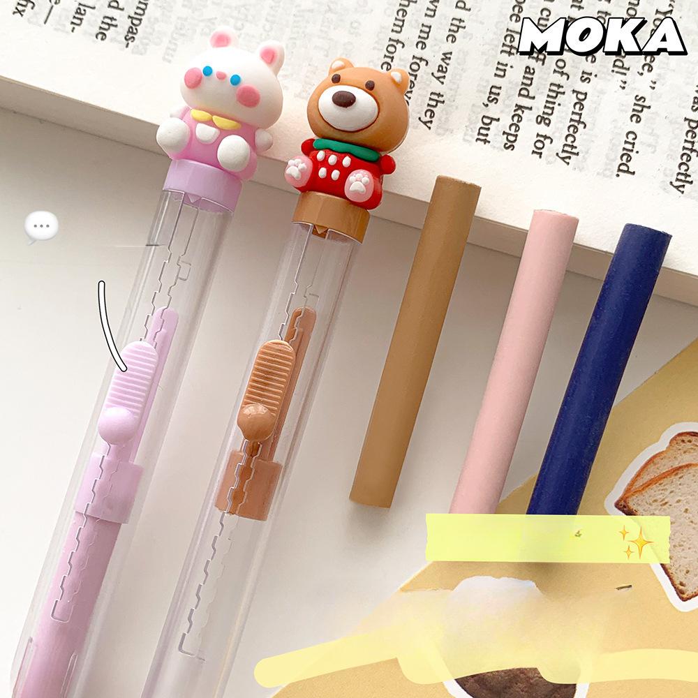 1 шт., кавайный ластик, креативный выдвижной стиль, канцелярский ластик для детей, милый ластик для карандашей с животными, студенческие принадлежности