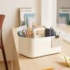 Ящик для хранения Штабелируемый Органайзер для стола с ручкой Большая вместимость 5 отделений Подставка для хранения канцелярских товаров и косметики